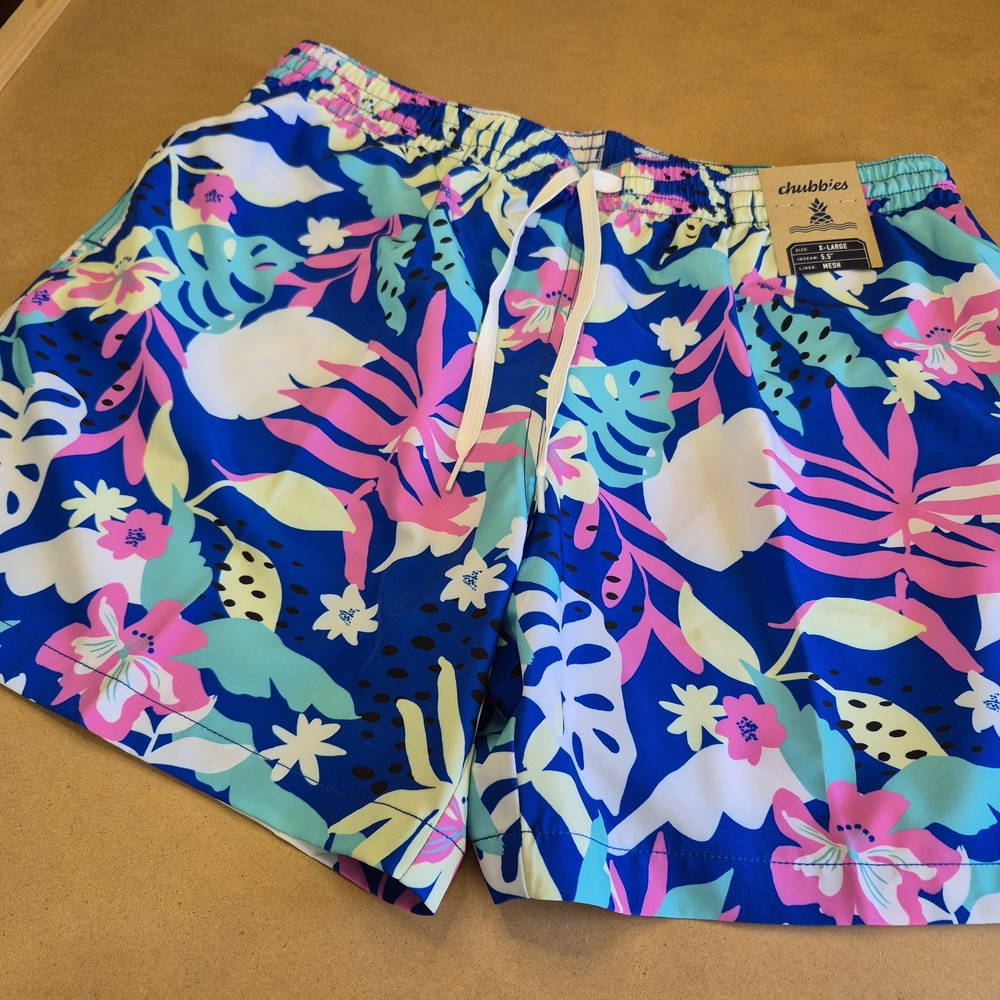 Chubbies Men's Tropical Blue Swim Trunks 2842/25